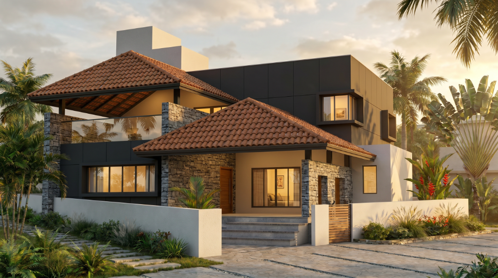 Stone & Steel House