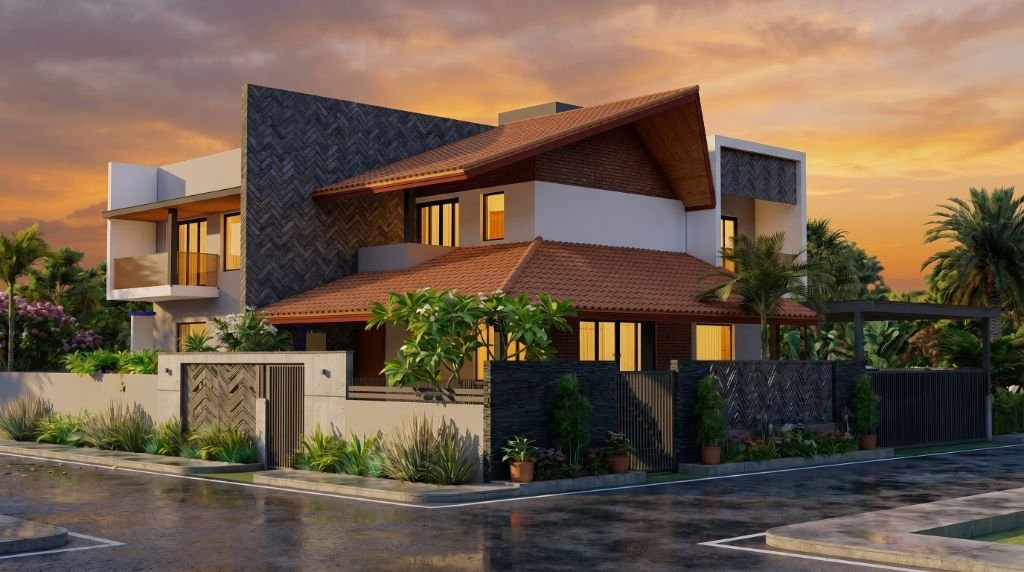 Tropical Villa — Dusk